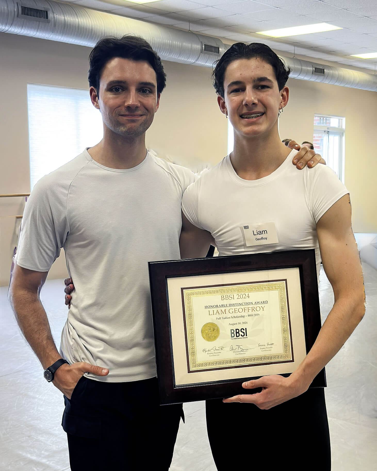 Patrick Frenette with Liam Geoffroy